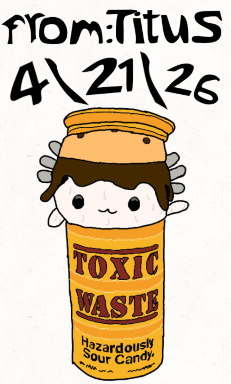 Squishamellow in a toxic waste can